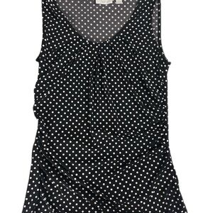 Polkadot stretchy sleeveless top